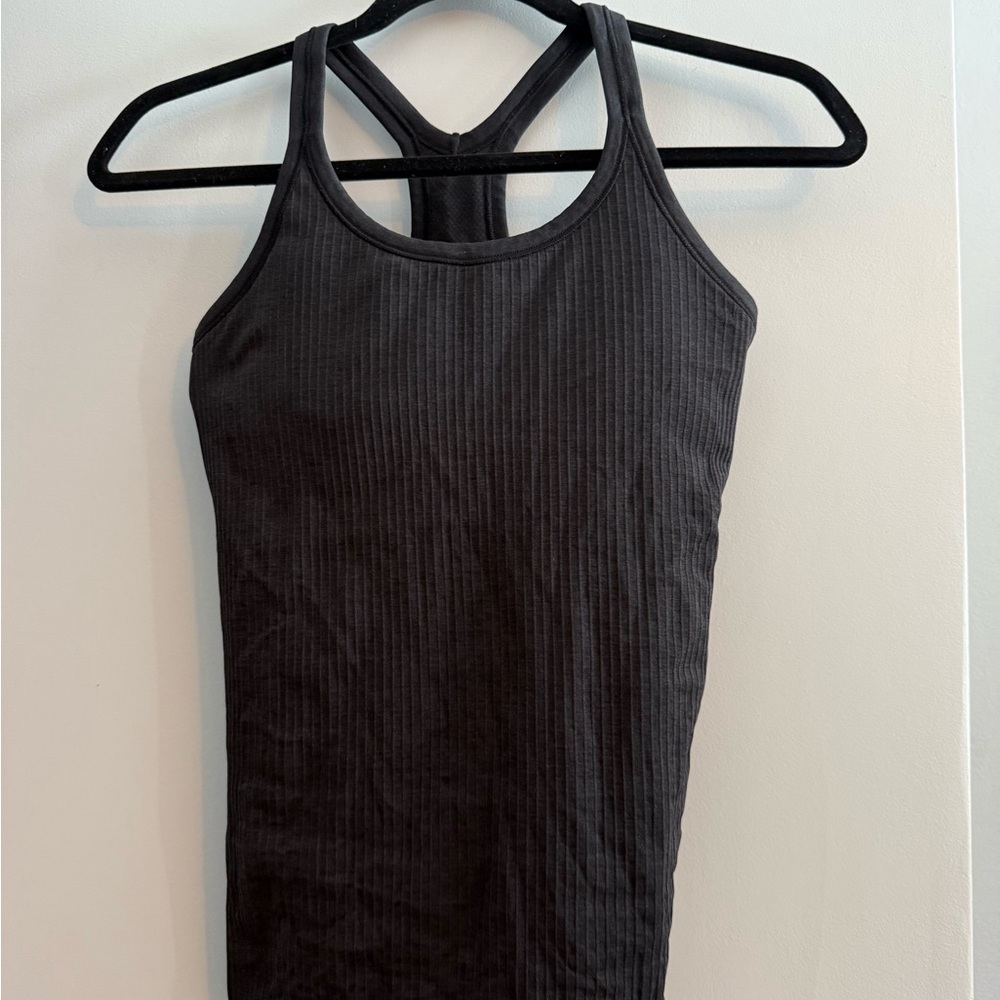 COPY - Lululemon Athletica Black Ribbed Fitted Tank Top